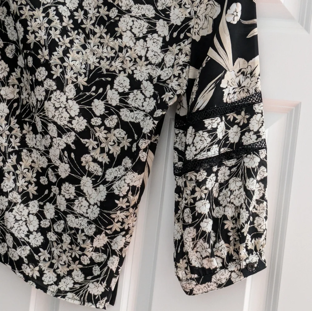 Karl Lagerfeld Beautiful Blouse Mixed Print S - Picture 11 of 12